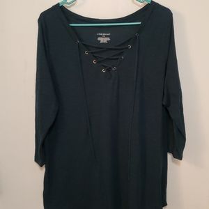 Teal V Neck